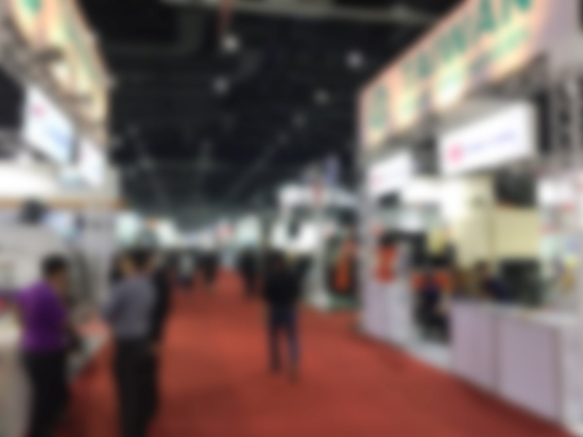 Blur image of an exhibition hall